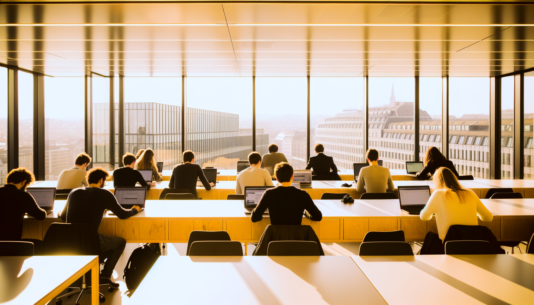 International professionals collaborating in a modern European office